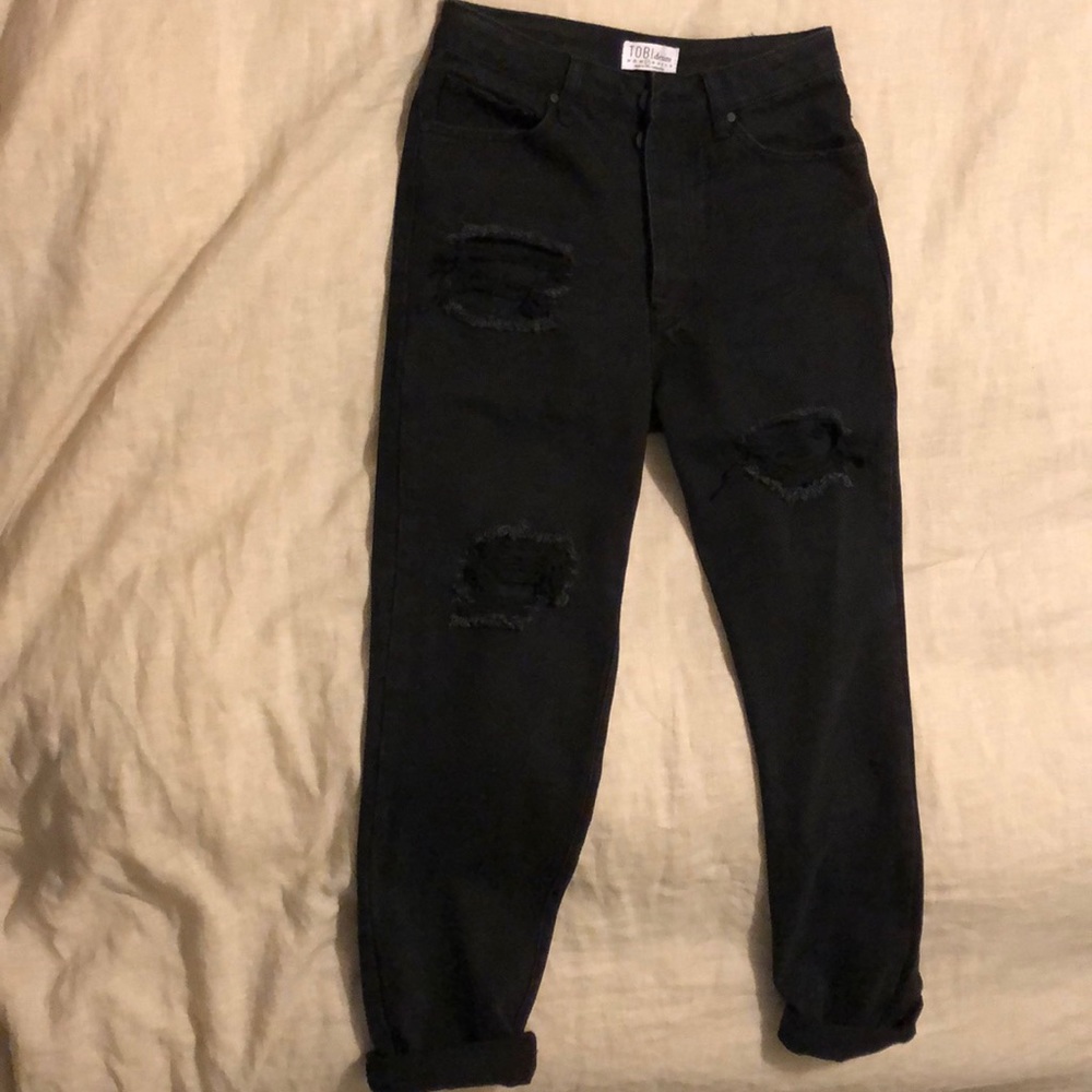 Tobi Ripped Black Jeans
